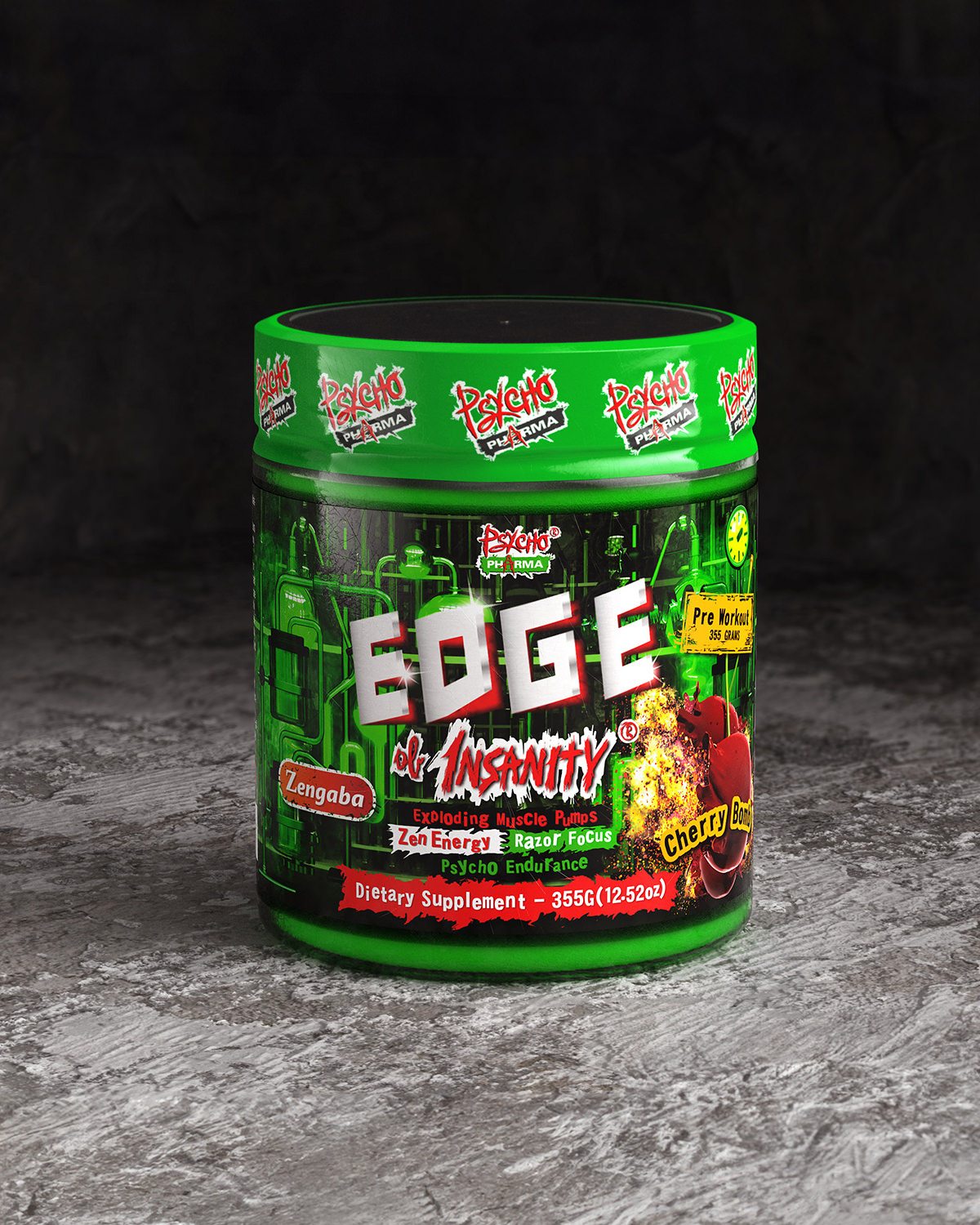Psycho Pharma Edge of Insanity Pre-Workout, 295g Dose