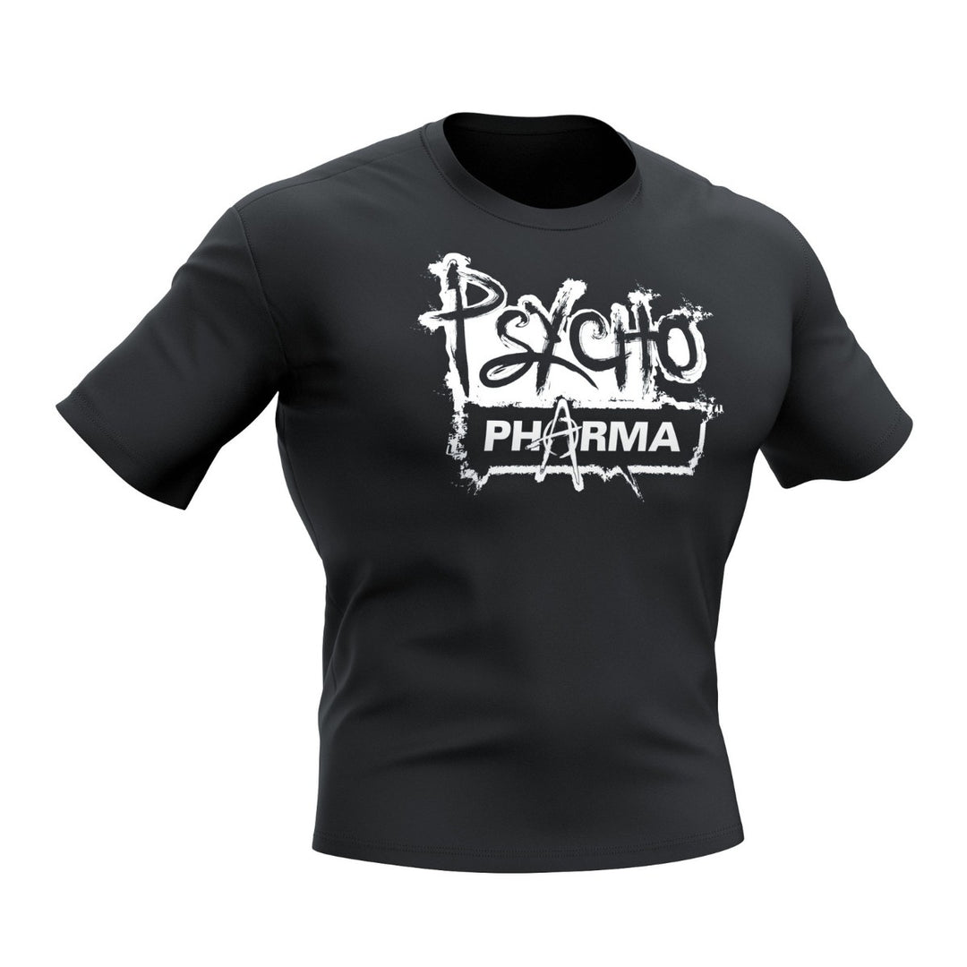 Psycho Pharma Logo Tee - Black and White - www.psychopharma.com